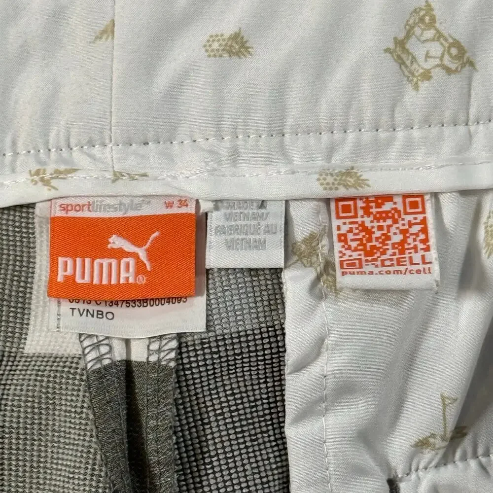 ⭐️Puma Set 2 Men's 34 Plaid Shorts Golf Tech Bermuda & Tech Performance Dry Cell